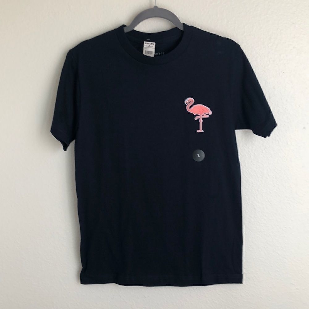 NWT Mens Retrofit Navy Flamingo T-Shirt
